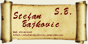 Stefan Bajković vizit kartica